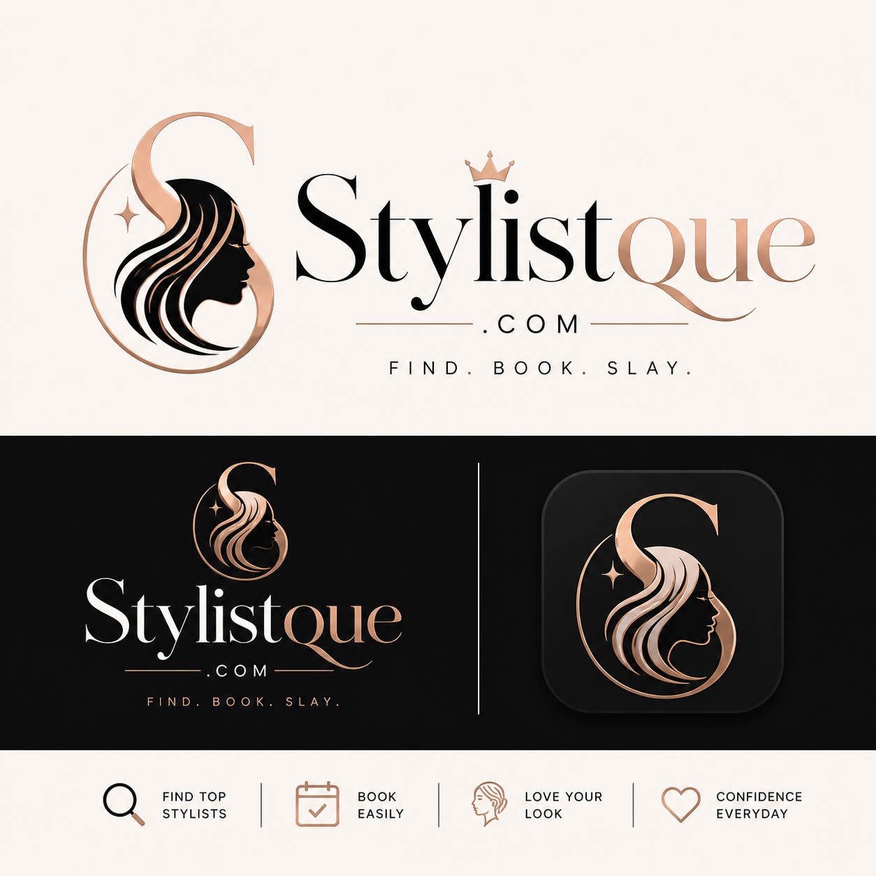 Stylistque brand and app preview
